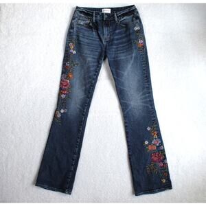 Driftwood Kelly Jeans Womens 26 x 33 Bootcut Embroidered Boho Festival Y2K Retro